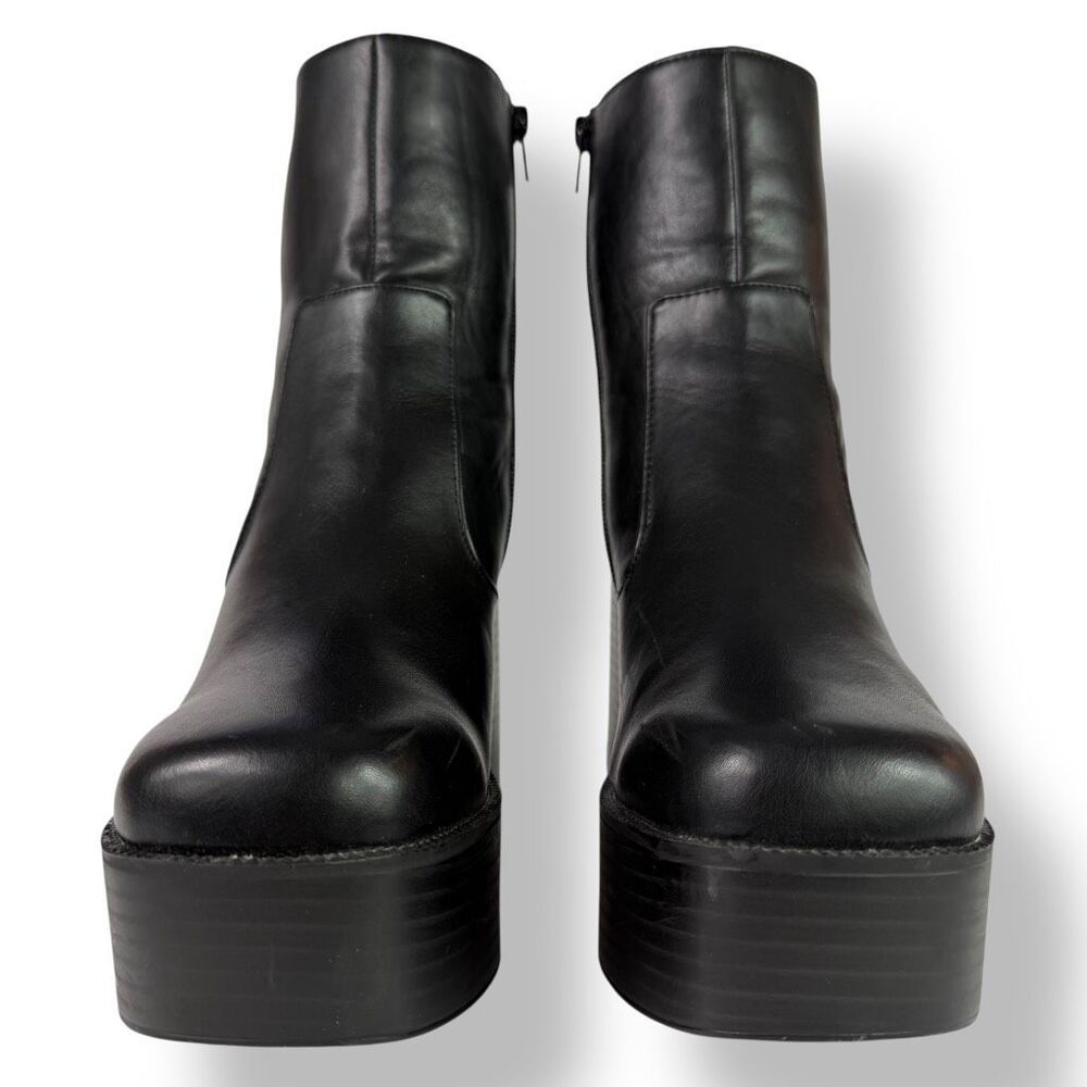 Madden Girl Grace Y2K-Inspired Black Chunky Platform Ankle Boots Women’s 9 M - Picture 8 of 12